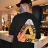 SS New Alace Tees Triangle GraffitiプリントメンズとレディースのTシャツクラシックハイストリートルーズ純粋な綿半ば袖のTシャツトップカレット