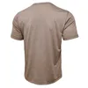 2024 Zomer Heren T-shirt met korte mouwen Henley Shirt Bamboe Joint Katoen