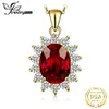 Smycken skapade Alexandrit Natural Amethyst Garnet 925 Sterling Silver Pendant Halsband Ingen kedja Yellow Rose Gold Plated 240118