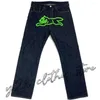 Men's Jeans Y2K Men Harajuku Hip Hop Dog Graphic Print Baggy Black Pants Punk Rock Gothic Wide Trousers Streetwear