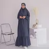 Ubranie etniczne Ramadan Eid Hooded Abaya Dubai Turcja muzułmanin One Piece modlitwa Hidżab Długa Khimar Abayas dla kobiet Islamski Niqab