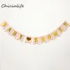 Hela ChicinLife 1Set Pink Lake Blue Baby Shower Banner Garland Kids Birthday Party Supplies Baby Shower Decoration Paper Bann305C