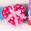 24pcs pudełko mydło w kształcie serca kwiat róży prezent boksrozy kwiatowy Wyświetlacz Reative Mother's Day's Walentynkowe SOAP1251V