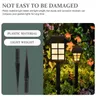 Trädgårdsdekorationer 10 datorer Land Lamp Stakes Ground Walking Stick Road Lights Path Plastic For Outdoor Replacement Solar Lawn Christmas