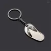 Keychains Simple Key-chain Shoe Flip Flops Slipper Loafer Keychain Jewelry Unique Design Fashion Keyring Gift Key Chain Ring Wholesale