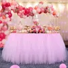 شبكة تنورة على الطاولة لعيد ميلاد حفلة استحمام الطفل زفاف مائدة توتو تول تول ديكور المنزل ديكور المنزل