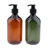 Makeup Brushes Plastic Lotion Pump Bottles 2 Pack (500ml) - Dispensers For Shampoo Bath Liquid Conditioner