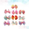 Dog Apparel 10Pcs Bow Ties Bows Bowknot Hair Bands Elastic Headwear Headdress For Puppy Cat Mixed Color Drop Delivery Home Garden Pet Ot7Sp