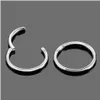 Neusringen Studs 10Pc Astm 36 Ring Hoop Septum Piercing Clicker 1012141618G20G Neusgat Scharnierende Segment Septo Helix Oorbellen 240130 Dhh2E