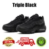 Size 36-46 95 95s mens womens running shoes Triple Black white University Blue Worldwide Throwback Future men trainers sports sneakers runners