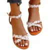 Sandalen Dames Bruidsknopen Slip-on Strandslippers met open teen voor dames