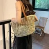 Umhängetaschen Neue Casual Sommer Beac Stroh Soulder für Frauen Weben Boo Tasche Raan Woven Unterarm andbags Große Clu ToteH24219