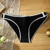 Calcinha feminina 3 pcs M-XL preto / branco / cinza algodão briefs mulheres sem costura baixo aumento feminino cor sólida conforto roupa interior todos os dias