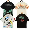 Designer Luxury Palmes Angels Shirt Mens Women Coconut Tree Couple Short Sleeve T Shirt Pattern Inkjet Graffiti Letter Printing Fashion Casual tops c36