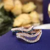 Кольца Swarovskis, дизайнерские женские кольца оригинального качества, модные кольца с кристаллами, двойное кольцо, многослойное кольцо для пары