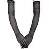 Women Black Long Gloves Classic Opera Over Elbow Mittens Stretch Finger Wedding Sexy Driving Breathable Accessories