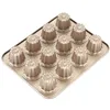 Canele Mold Cake Pan 12-Cavity Non-Stick Cannele Muffin Bakeware Cupcake Pan For Oven Baking For Holiday and Vacations236Z