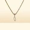 Gold Silver AZ Letters Pendant Necklaces Whos Initial Micro Letter Charm for Men Women with 24inch Rope chain2857238