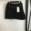 24ss new Black sexy street casual designer gonne da donna a vita alta in metallo con lettera G pendente per evitare che la minigonna si spenga