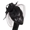 Berretti Fascinators Cappello per donna Matrimoni Incredibile copricapo con fiocco Party Kenducky Royal Ascot Pillbox Cap Fermaglio per capelli Sposa