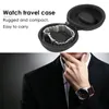 Boîtes de montre sac de rangement rond avec boîte de Protection à glissière Double Dent étui de voyage intelligent Anti-pression s'adapte à toutes les montres-bracelets