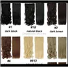 Pieces 1828 Long Clip In Extensions Synthetic 100 Real Natural Hair Extentions 34 Full Head 1 Piece Black Brown 162Jp Gu8Yu7725603