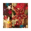 Décoration de fête Lanterne en papier étoile imprimée colorée 60 cm pour les décorations de mariage de Noël Abat-jour LED Drop Livraison Maison Jardin Dhklh