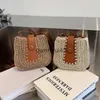 Schoudertassen Fasion Design Stro Gevlochten Tas 2023 Zomer Populair Leer Stiing Single Dames Soulder Crossbody Geweven Dagelijks andbagH2421988