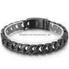 Bracelet de luxe plaqué or bracelet homme amitié bracelets pour hommes bracelets en métal en acier inoxydable sur la main bijoux cadeaux pour Boyfrien Dhkta