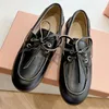 Kleidschuhe Dicke Sohlen Damen 2024 Britischer Stil Loafer mit runder Spitze Hochwertiges Leder Zapatos Mujer