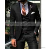 Mäns kostymer blazrar Mörkblå Slim Men Fashion Suit Cutsom 3 -stycken Groom Prom Wedding Skräddare Made Wedding Tuxedo Men Passar With Pants