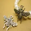 Items100pcslot alliage abeille bronze ou argent plaqué pendentif à breloques idéal pour bijoux bricolage 2524MM8795748273u