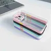 DIY Creative Colorful Edge Groove phone case iPhone 15 14 13 Pro max 11 12 X XS Handmade Cat Eye Shell Drip Gel Cream Special Shell