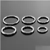 Neusringen Studs 10Pc Astm 36 Ring Hoop Septum Piercing Clicker 1012141618G20G Neusgat Scharnierende Segment Septo Helix Oorbellen 240130 Dhh2E