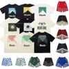 Rhude Herren-T-Shirts, Shorts, High Street Fashion Designer für Männer, Hemd, kurzärmelig, bedruckt, Rundhalsausschnitt, lässiges T-Shirt, Top, T-Shirt, asiatische Größe 935