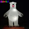 9mh (30 piedi) con soffiatore a petrolio al verde orso polare gonfiabile gigante bianco con sede della fabbrica di illuminazione a LED Prezzo per orso gonfiabile per la decorazione del cortile per la decorazione
