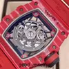 RM Wrist Watch Racing Machine Richards Milles RM35-02 Collection RM3502 NTPT Red Devil Limited Edition Men's Fashion Leisure Sports Mechanical Watch