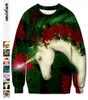 Unicorn Digital printing pullover round neck casual loose sweater Street trendsetter long sleeve top for men7262358