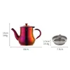 Water Bottles Tea Pots Drip Over Coffee Kettles Gooseneck With Handle For Home 5 Colors Choose Drop