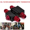 Oil cooled oil filter thermostatic adapter with AN10 connector automobile Youbing Deep-fried round and flat dough-cake