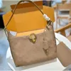 SAC Sports Bag Designer Retro-Chic Handtasche Damen Luxurys Kordelbeutel Abnehmbarer Reißverschlussbeutel anmutige geprägte echte Leder-Umhängetasche Geldbörse Brieftasche
