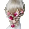 DWWTKL Rose Headpieces Set Flower Headdress Jewelry Bride Accessories Headwear for Wedding or Party2450