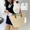 Shoulder Bags New Summer Woven Soulder Bag Women Beac Female Straw Knied andmade Large andbag Purse Travel Tote Underarm bolsa femmeH24219