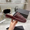 2024 Diseñador Invierno Interior Piel Baotou Zapatillas Sandalias Casa Completa Peluda Suave Mullido Plataforma Pisos Tacón Antideslizante Zapatos de lujo Casual Damas