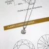 Collier avec pendentif en diamant pour femmes, taille réelle, 1ct-3ct, Original, argent Sterling 925, or, chaîne, 240118