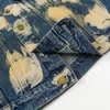 Cappotti vintage da uomo Primavera Autunno Pantaloni larghi con giacca di jeans