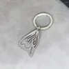 Keychains Nedar Cute Butterfly Wing Keychain Gift Stainless Steel Insect Geometric Keyrings Holder Bag Pendant Accessories Key Chain