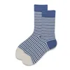 Women Socks Retro Minimalist Versatile Stripe Comfort Cotton Breathable Colorful Grid Casual Short Crew Middle Cylinder