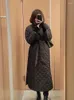 Trench da donna Donna Solid Lace Up Tubo dritto Giacca lunga in cotone Colletto alla coreana Cappotto caldo 2024 Moda invernale Donna Street
