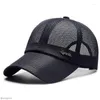 Baretten Volledige Mesh Baseball Cap Sneldrogend Koeling Zonwering Wandelen Golf Hardlopen Verstelbare Snapback Hoed Gorras Heren Dames 2024 Zomer